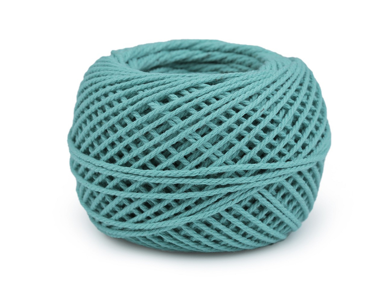 Bavlněná příze macrame / háčkovací 40 g, barva 10 (2) tyrkys sv.