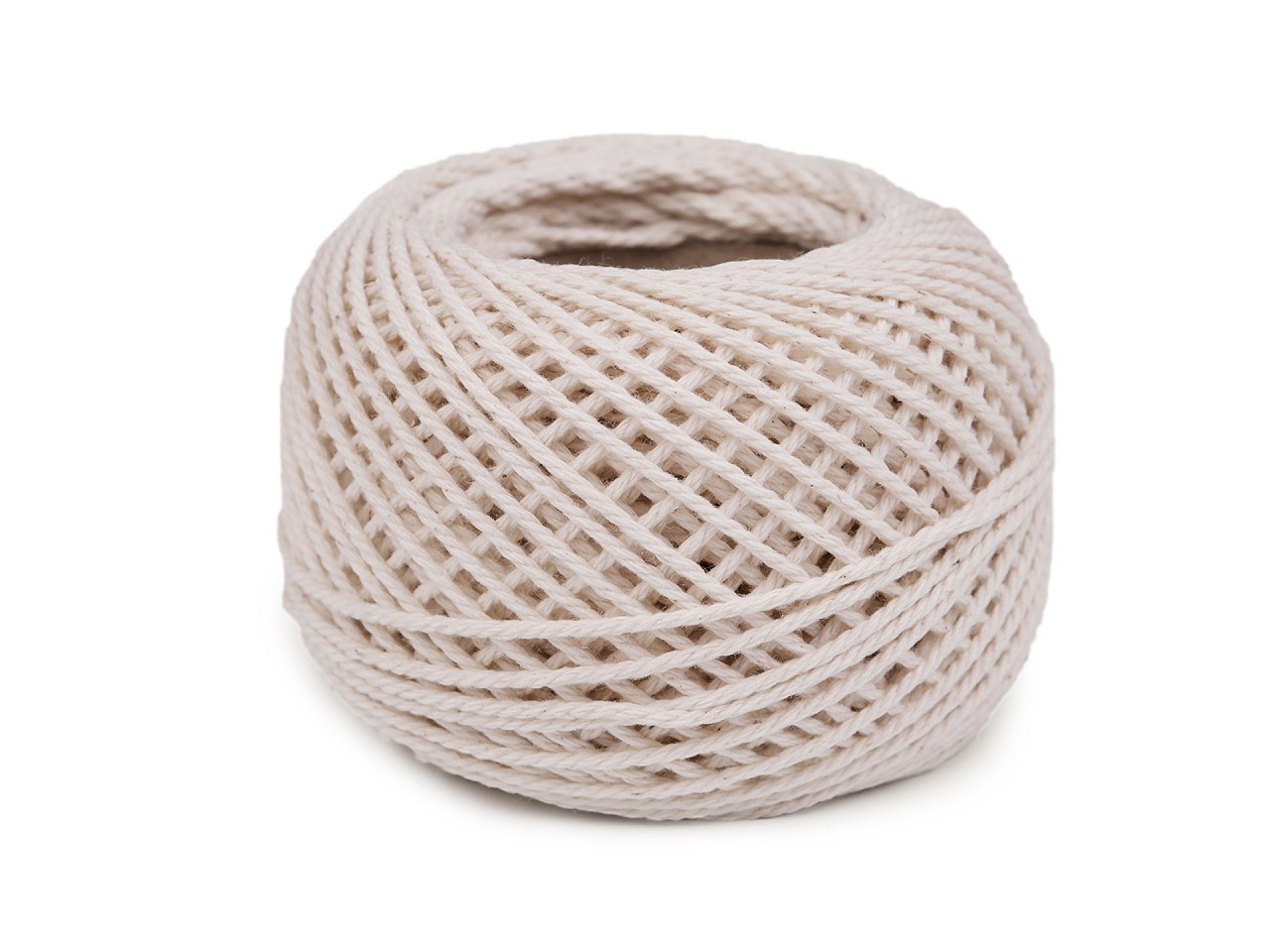 Bavlněná příze macrame / háčkovací 40 g, barva 2 (17) režná světlá