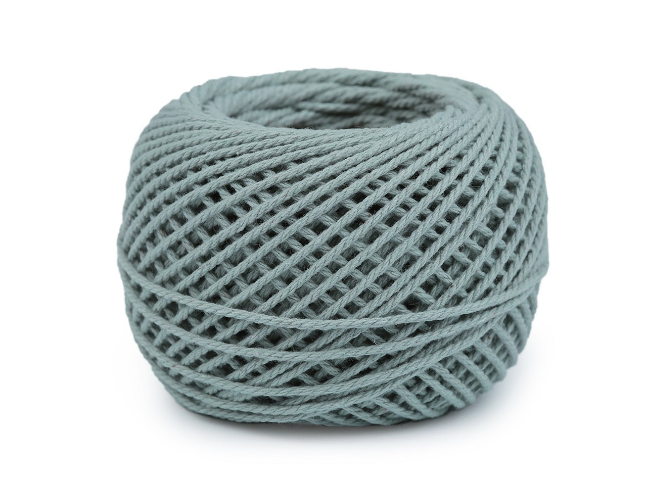 Bavlněná příze macrame / háčkovací 40 g, barva 11 (11) šedozelená sv.