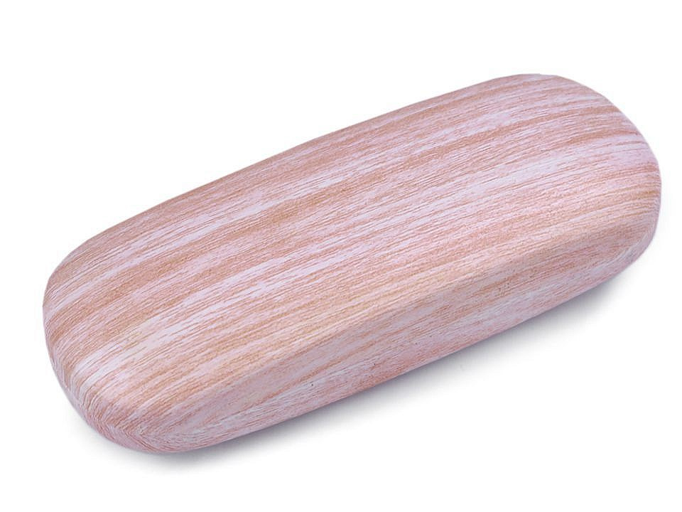 Pouzdro na brýle imitace dřeva 6x16 cm, barva 1 pudrová