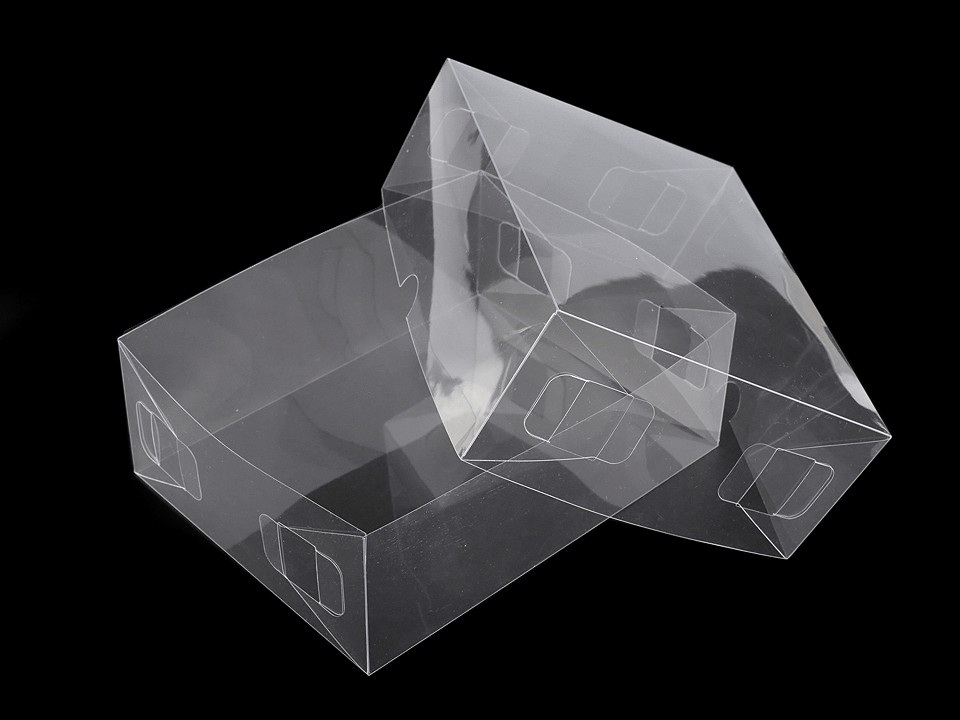 Plastová krabička s víkem, barva transparent