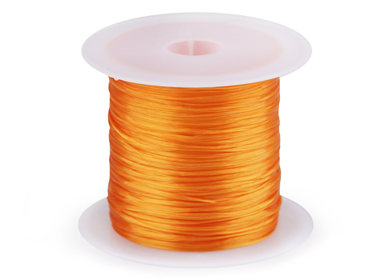 Pruženka / gumička plochá barevná šíře 1 mm, barva 23 oranžová