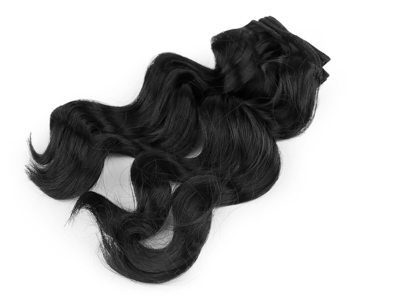 Paruka / vlasy pro panenky 25 cm vlnité, barva 5 černá