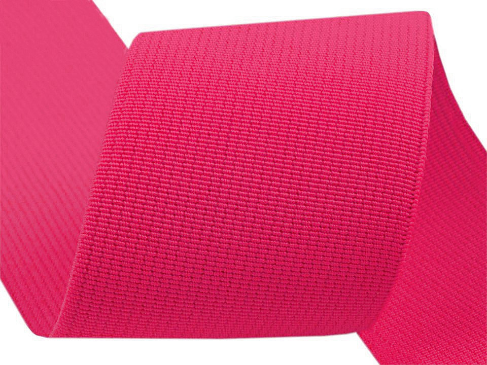 Pruženka hladká šíře 50 mm tkaná barevná, barva 4409 Paradise Pink
