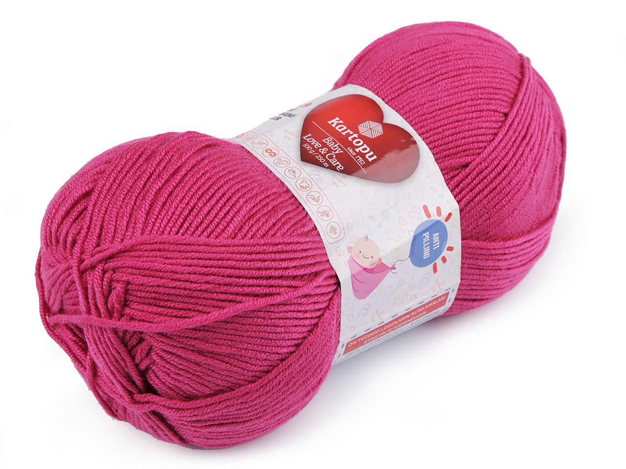 Pletací příze Baby Love a Care 100 g, barva 4 (245) pink