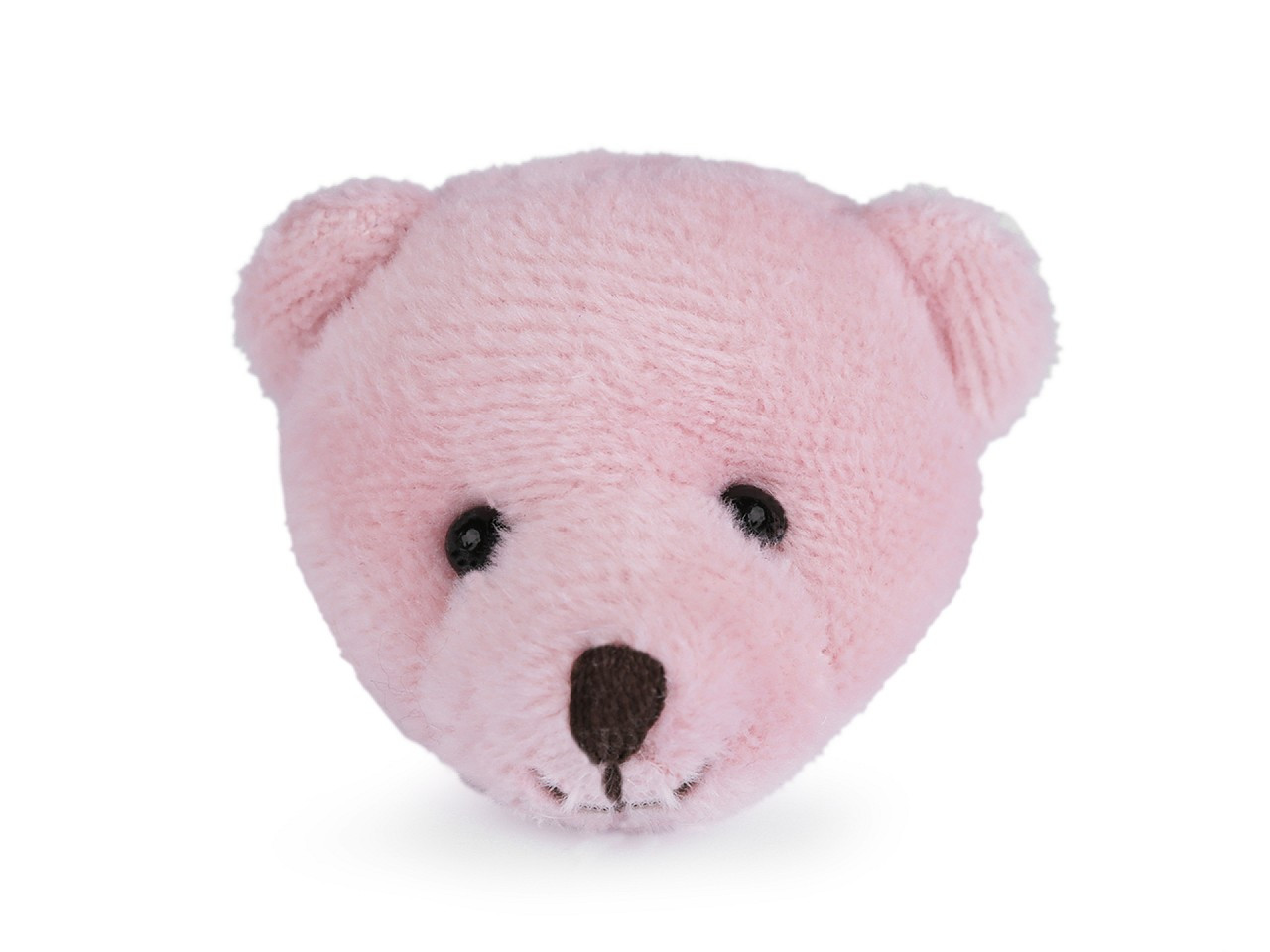Fotografie Textilní aplikace / nášivka medvídek Ø4,5 cm, barva 5 růžová střední