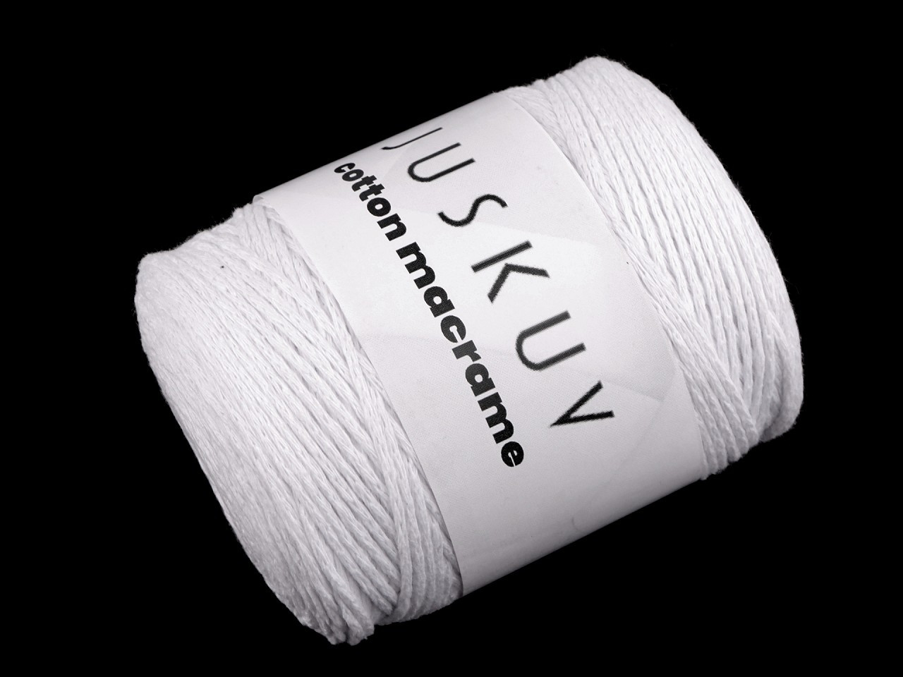 Bavlněná pletací příze Cotton Macrame 250 g, barva 1 (1) bílá