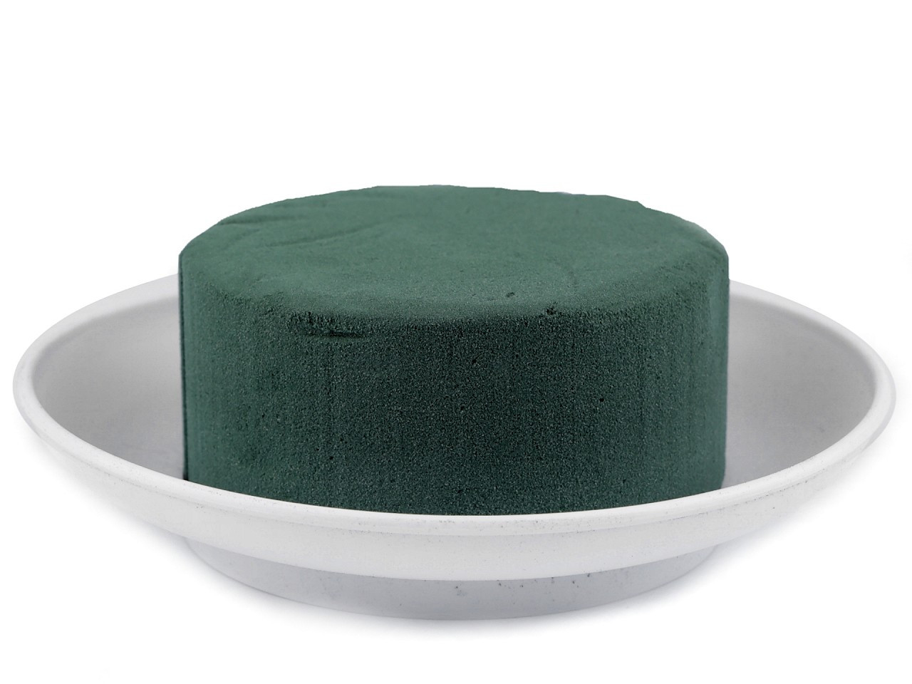 Aranžovací hmota Florex s miskou Ø19 cm, barva 1 zelená bílá