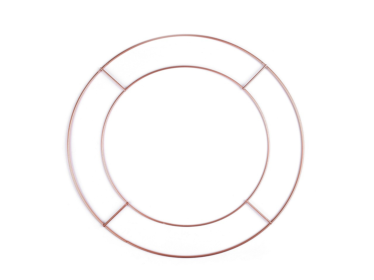 Dvojitý kovový kruh na lapač snů / k dekorování Ø30 cm, barva měděná střední mat