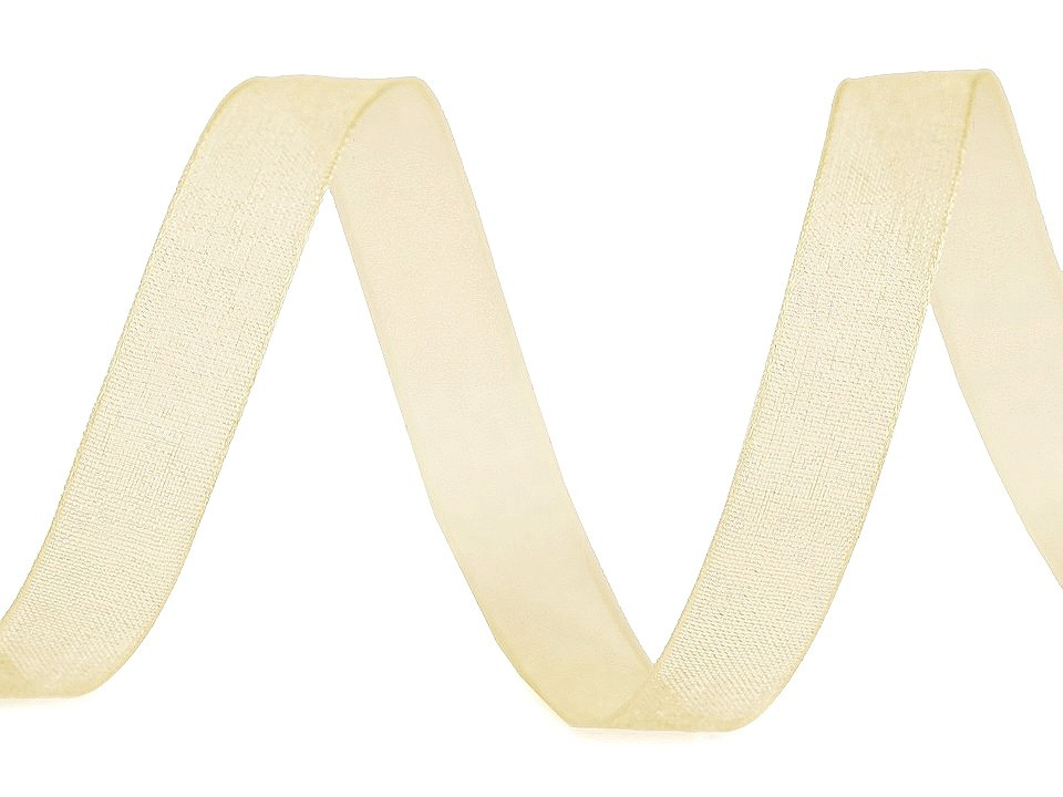 Monofilová stuha šíře 10 mm, barva 12 (02) vanilková