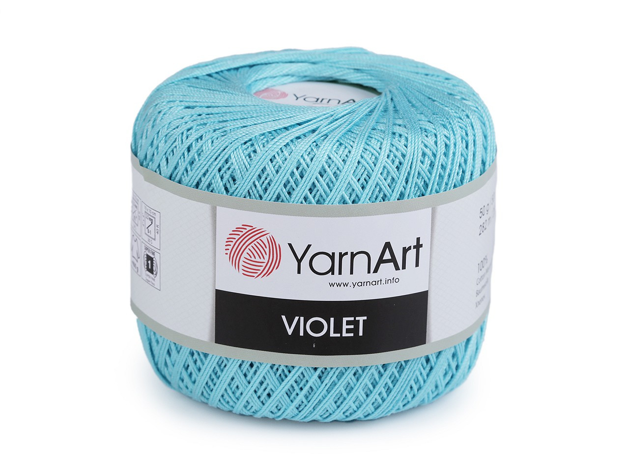 Bavlněná příze háčkovací Violet 50 g, barva 7 (5353) tyrkysová