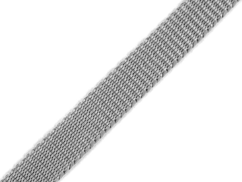 Popruh polypropylénový šíře 10 mm, barva 88 šedá neutrální