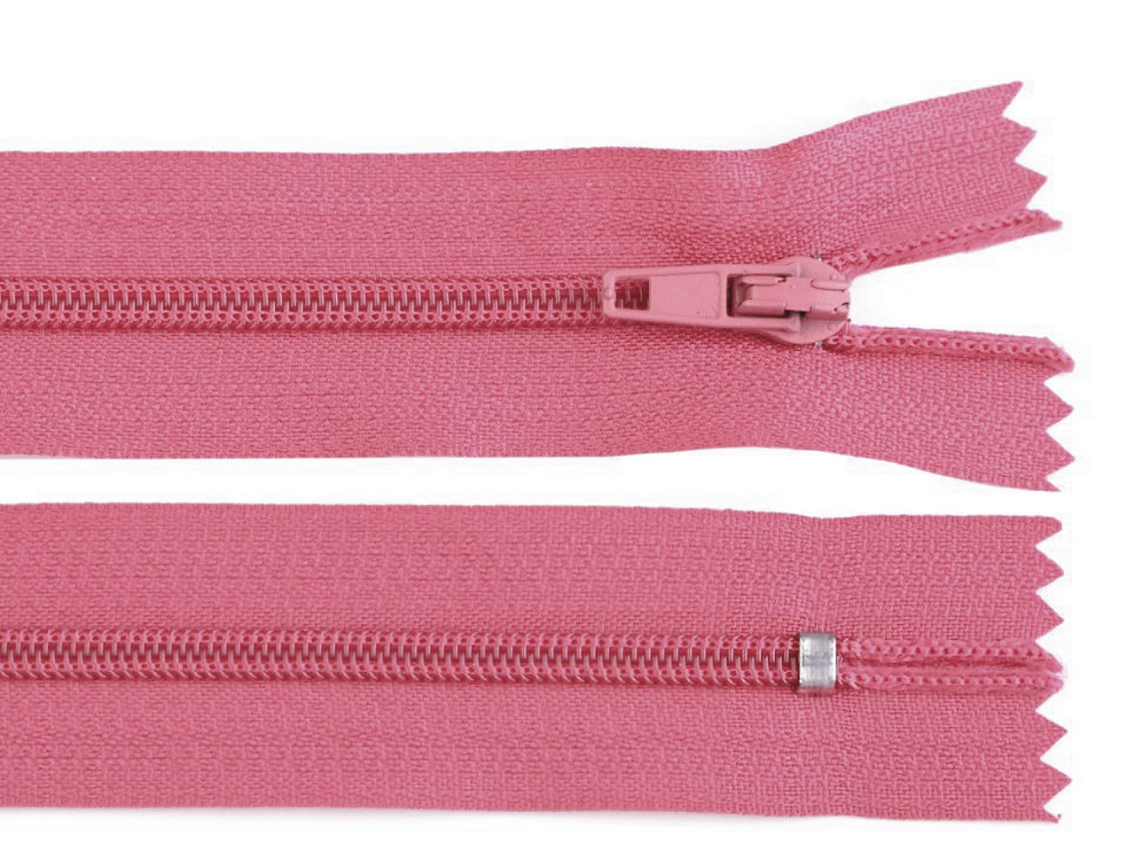 Spirálový zip šíře 3 mm délka 12 cm autolock, barva 141 růžová dětská tmavá