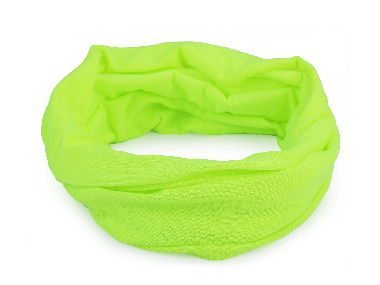 Multifunkční šátek pružný, bezešvý, jednobarevný, barva 8 žlutozelená ost. neon