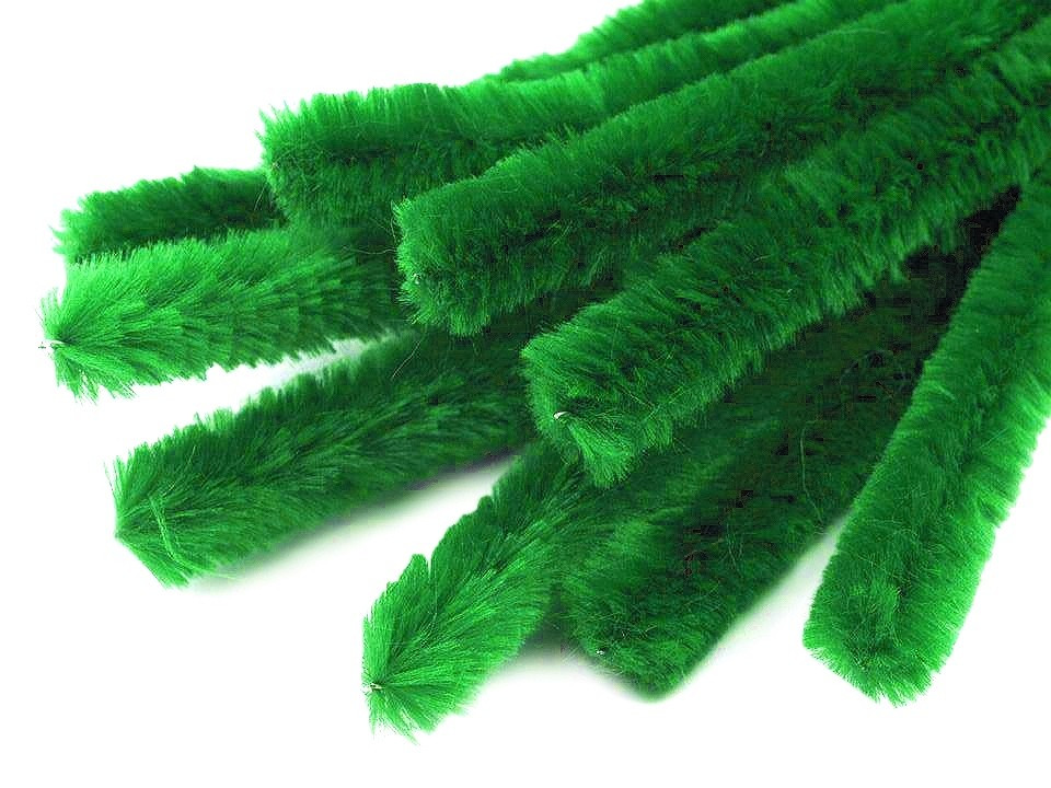 Chlupaté modelovací drátky Ø15 mm délka 30 cm, barva 8 zelená pastelová