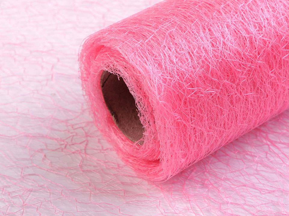 Pavučinka / stuha dekorační šíře 14-15 cm, barva 15 růžová střední