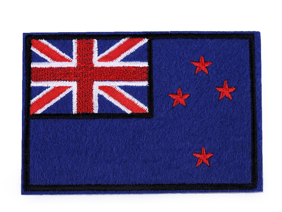 Nažehlovačka vlajka, barva 7 viz foto Nový Zéland