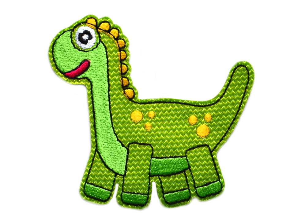 Nažehlovačka dinosaurus 8 x 8 cm, barva Zelená sv.