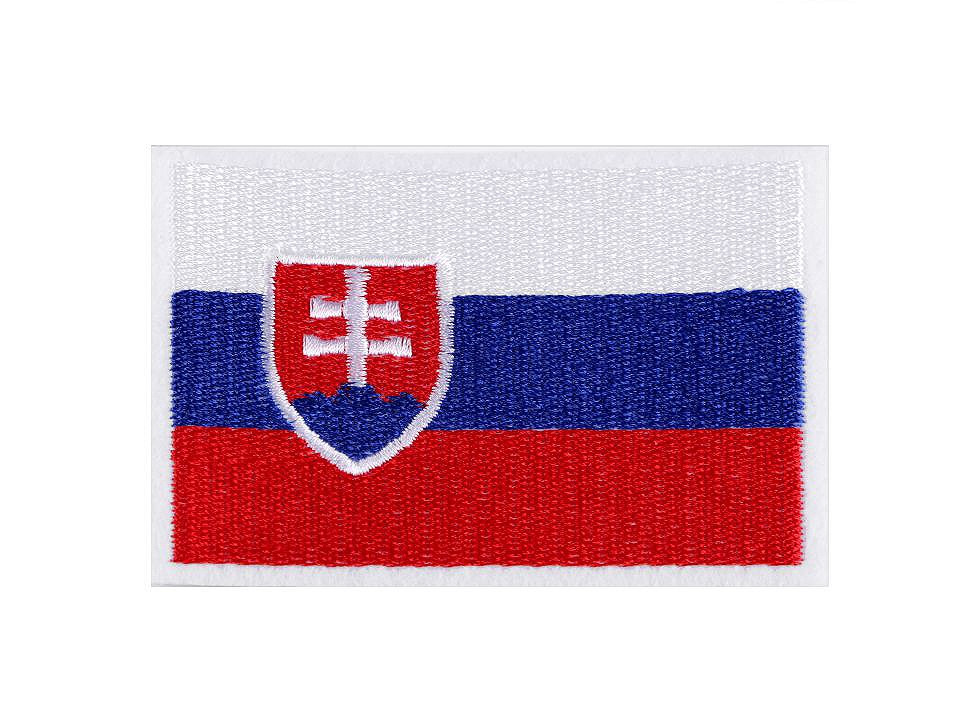 Nažehlovačka vlajka, barva 14 viz foto Slovensko