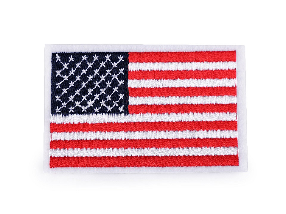 Nažehlovačka vlajka, barva 13 viz foto USA