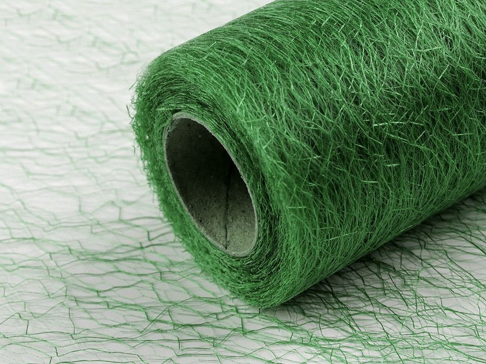 Pavučinka / stuha dekorační šíře 14-15 cm, barva 17 olivová zeleň
