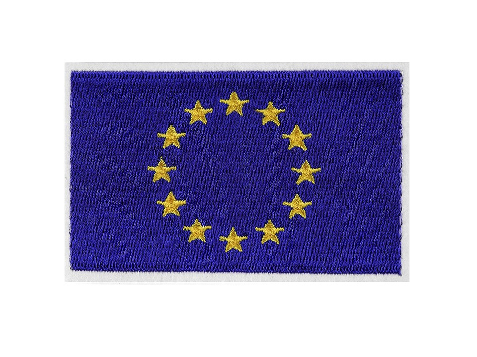 Nažehlovačka vlajka, barva 10 viz foto EU