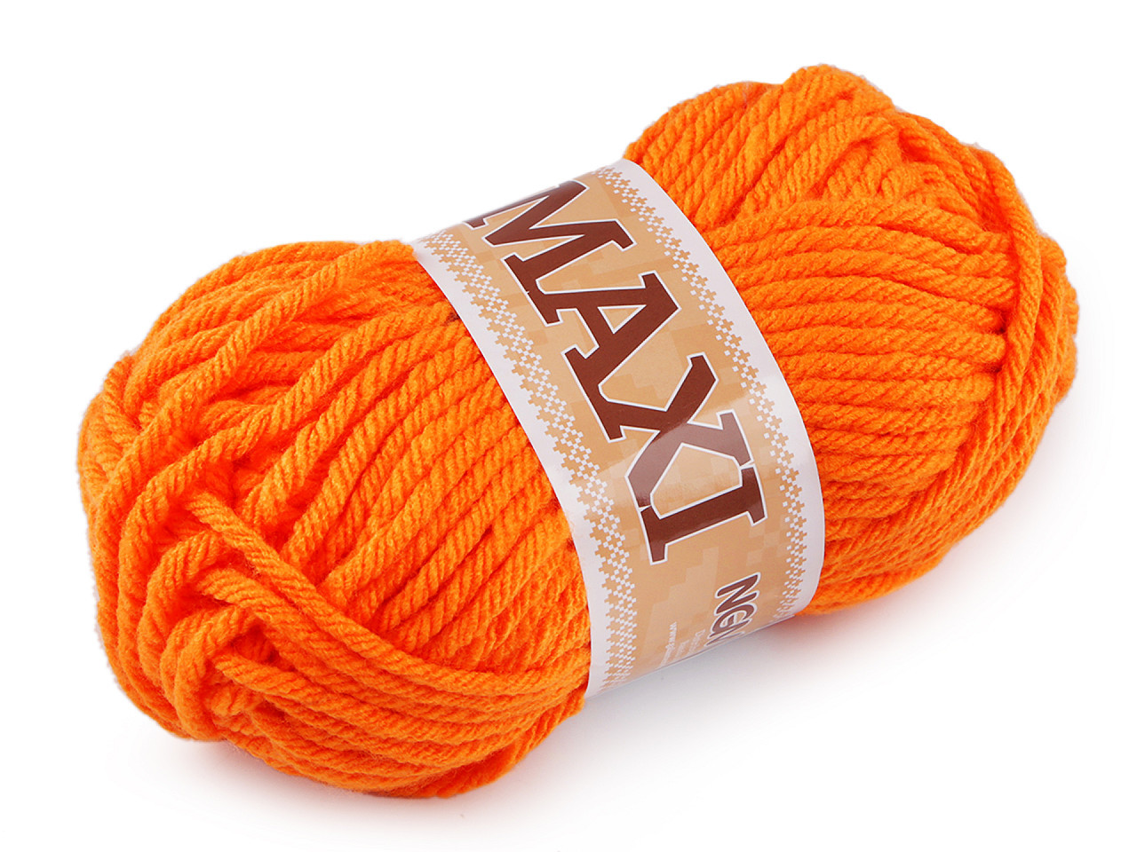 Pletací příze Jumbo Maxi 100 g, barva 32 (930) oranžová