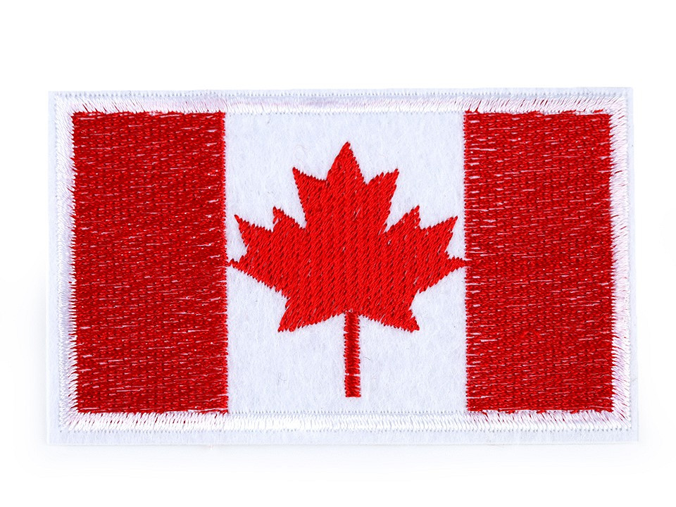 Nažehlovačka vlajka, barva 6 viz foto Kanada