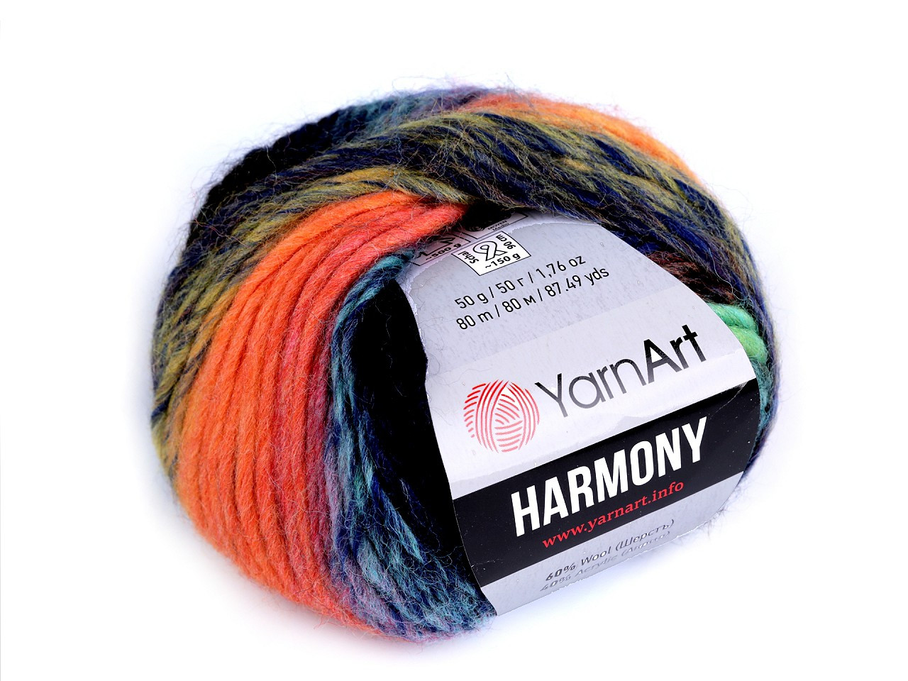 Pletací příze Harmony 50 g, barva 5 (A-7) černá