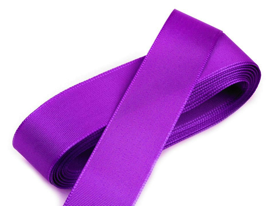 Stuha taftová šíře 25 mm, barva 510 fialová purpura
