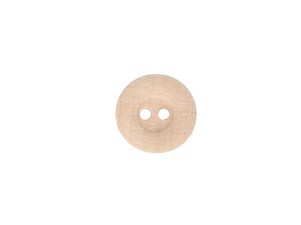 Knoflík dřevěný vel. 24 - průměr 15,2 mm KEL, barva Přírodní