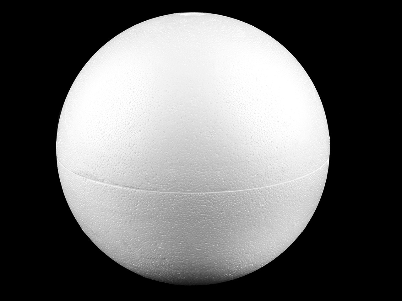 Polystyrenová koule dvoudílná dutá Ø25 cm, barva bílá