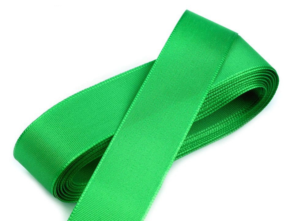Stuha taftová šíře 25 mm, barva 309 zelená irská
