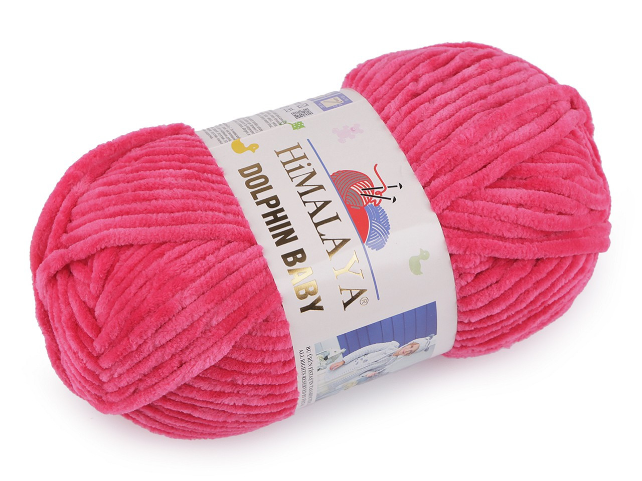 Pletací žinylková příze Dolphin Baby 100 g, barva 20 (80314) pink