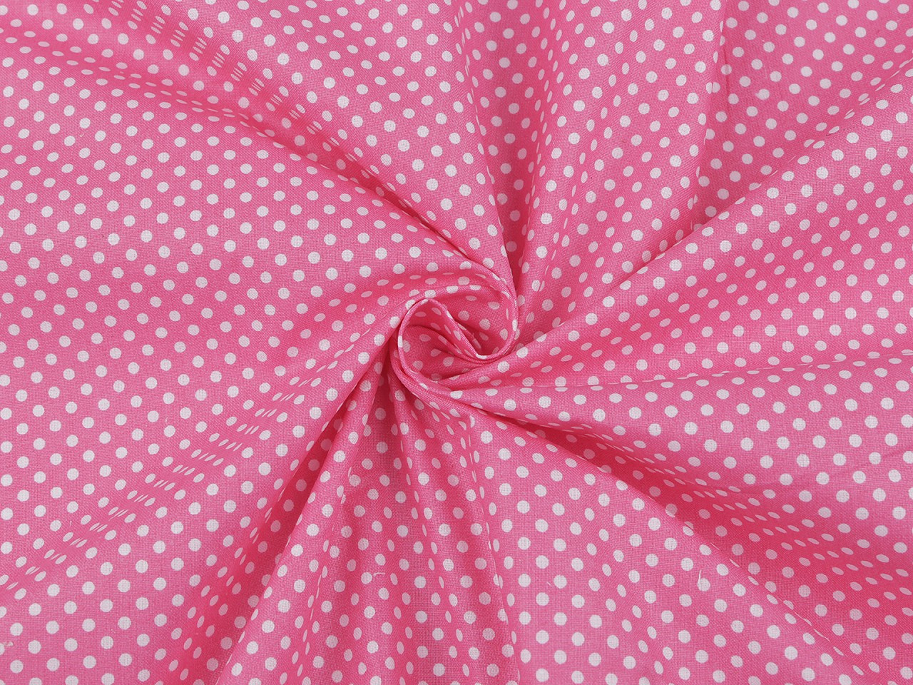 Bavlněná látka / plátno puntíky, barva 16 pink