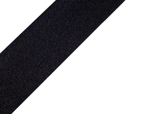 Suchý zip plyš šíře 40 mm černý, barva Černá