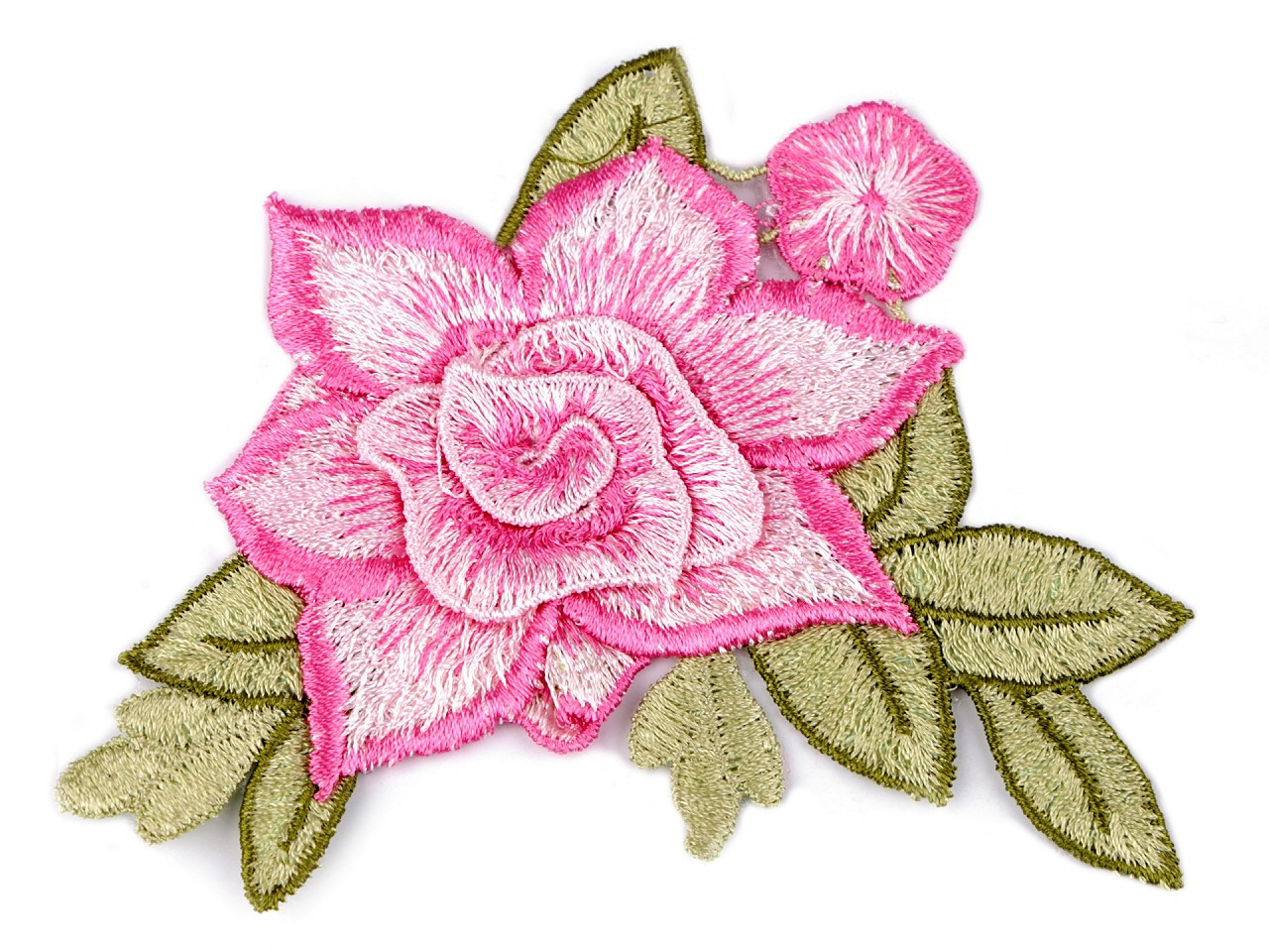 Nažehlovačka květ 3D, barva 5 růžová sv.