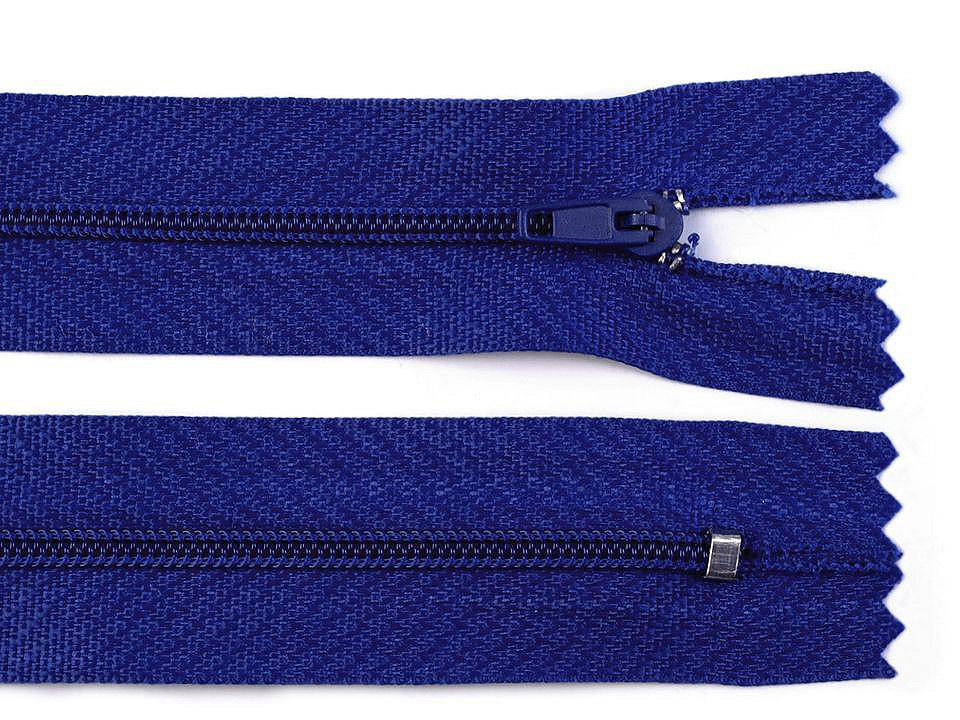 Spirálový zip šíře 3 mm délka 40 cm pinlock, barva 340 modrá královská