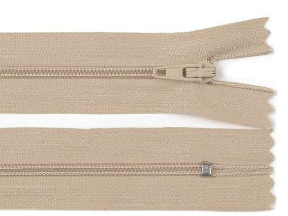 Spirálový zip šíře 3 mm délka 20 cm pinlock, barva 307 krémová