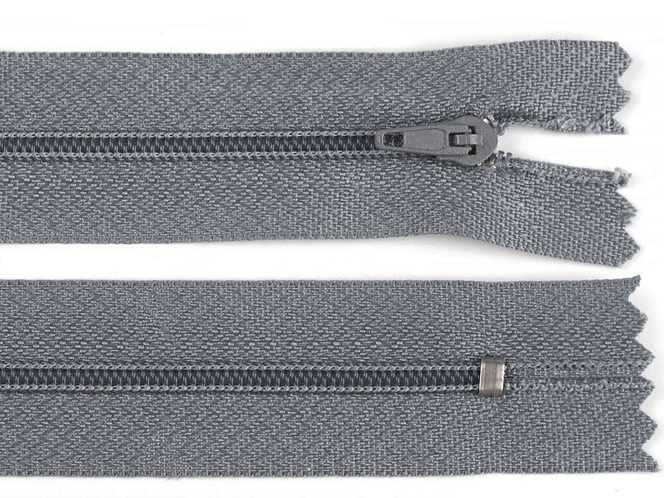 Spirálový zip šíře 3 mm délka 20 cm pinlock, barva 316 šedá neutrální