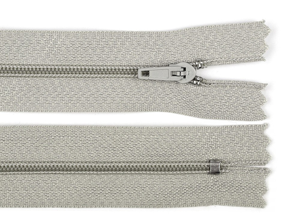 Spirálový zip šíře 3 mm délka 25 cm pinlock, barva 310 šedobéžová