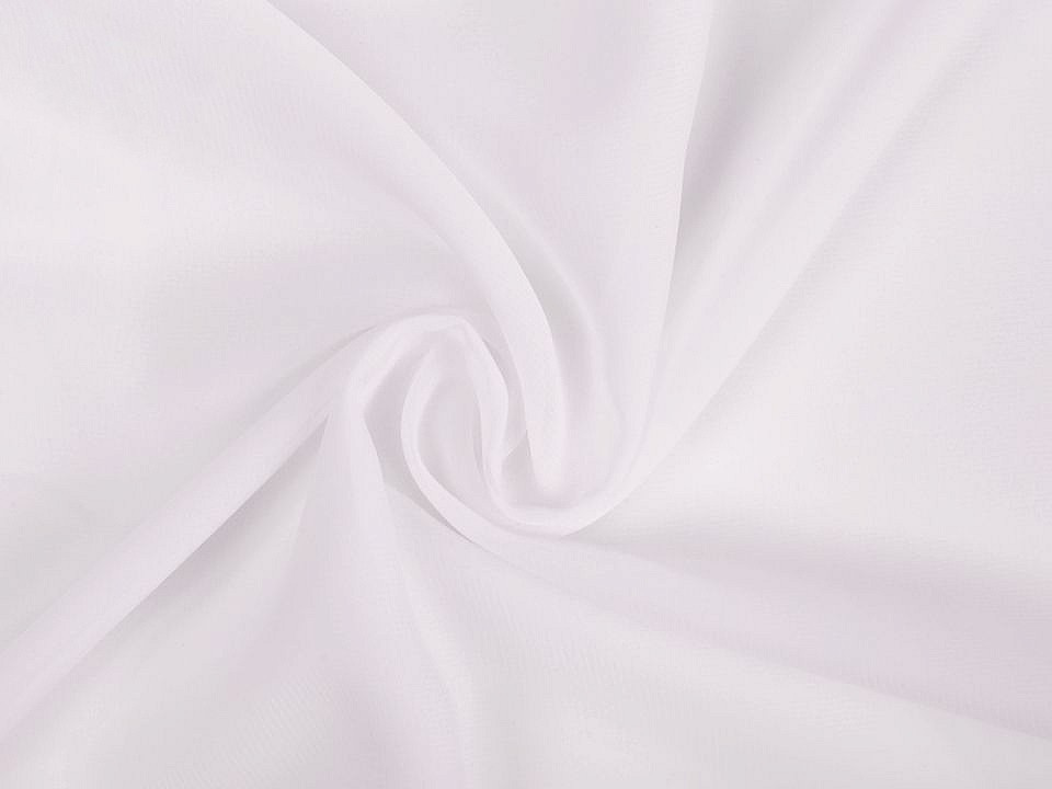 Šifon, barva 1 (5003) bílá