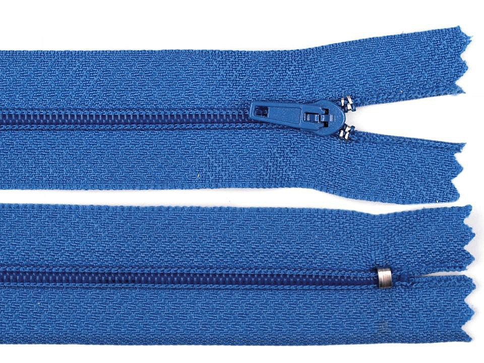 Spirálový zip šíře 3 mm délka 20 cm pinlock, barva 213 modrá safírová