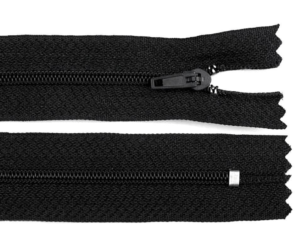 Spirálový zip šíře 3 mm délka 40 cm pinlock, barva 332 černá