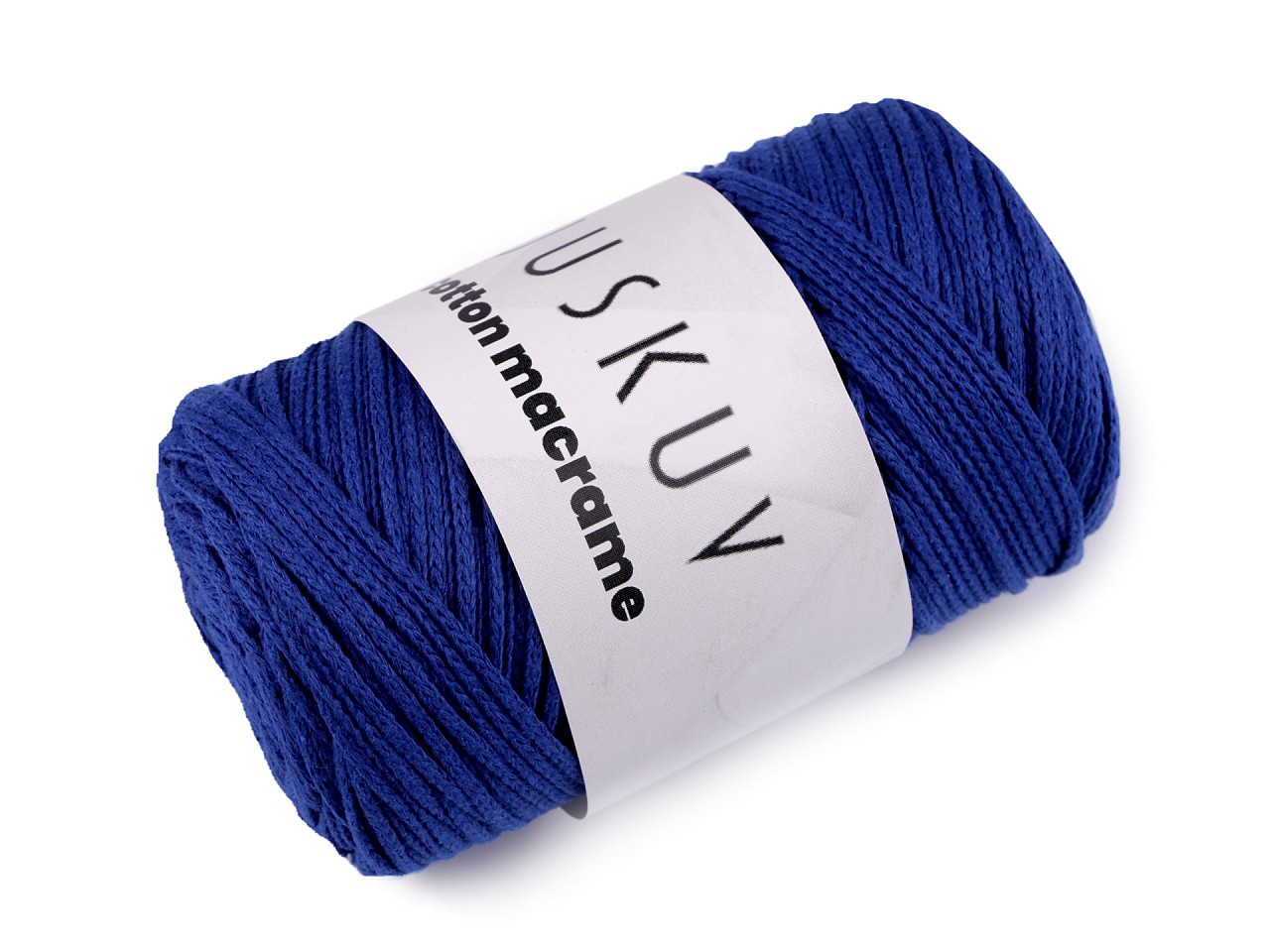 Bavlněná pletací příze Cotton Macrame 250 g, barva 14 (18) modrá