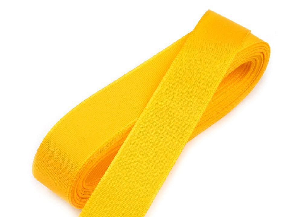 Stuha taftová šíře 15 mm, barva 207 žlutá