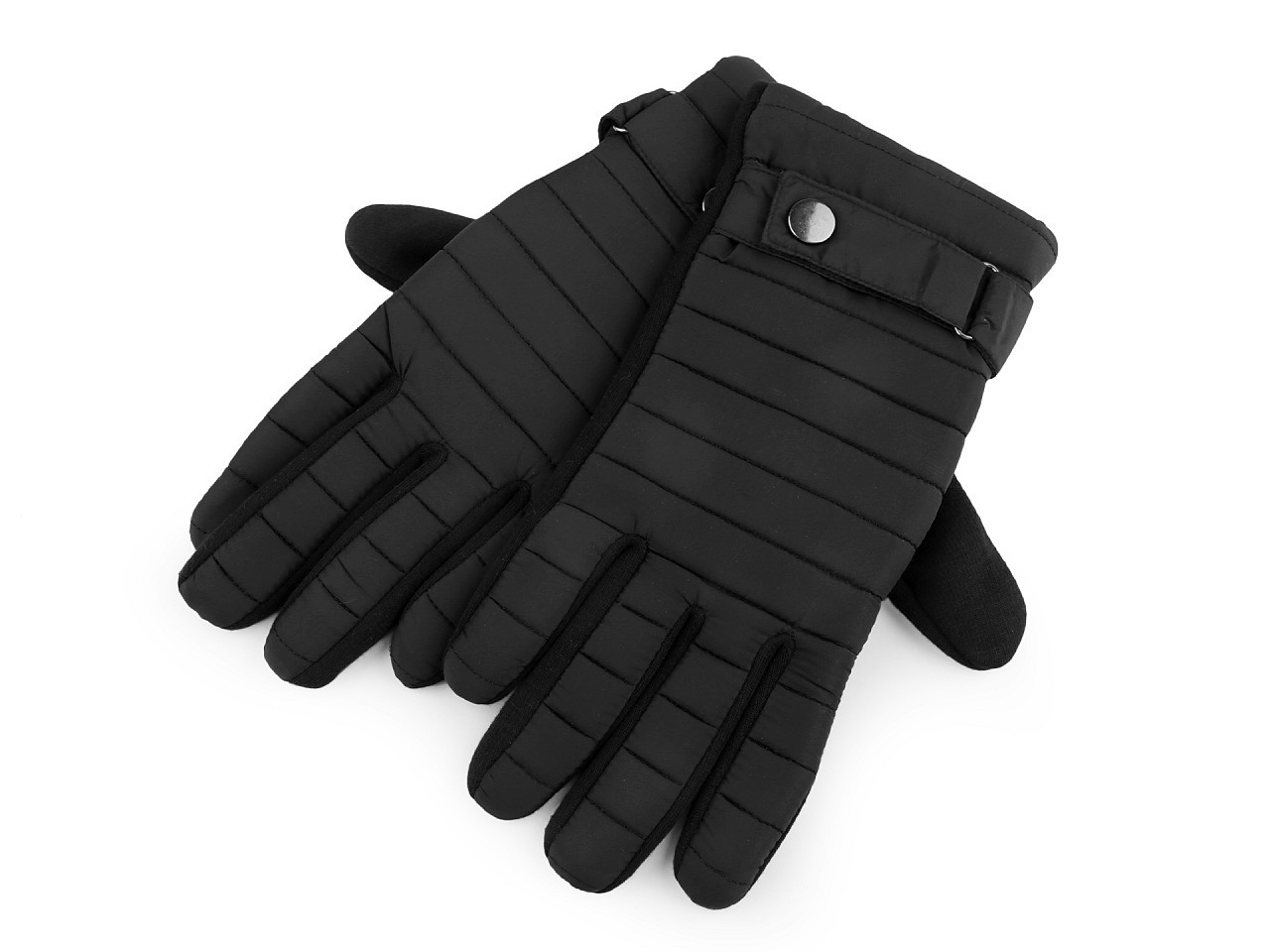 Pánské prošívané rukavice, barva 5 (XL) černá