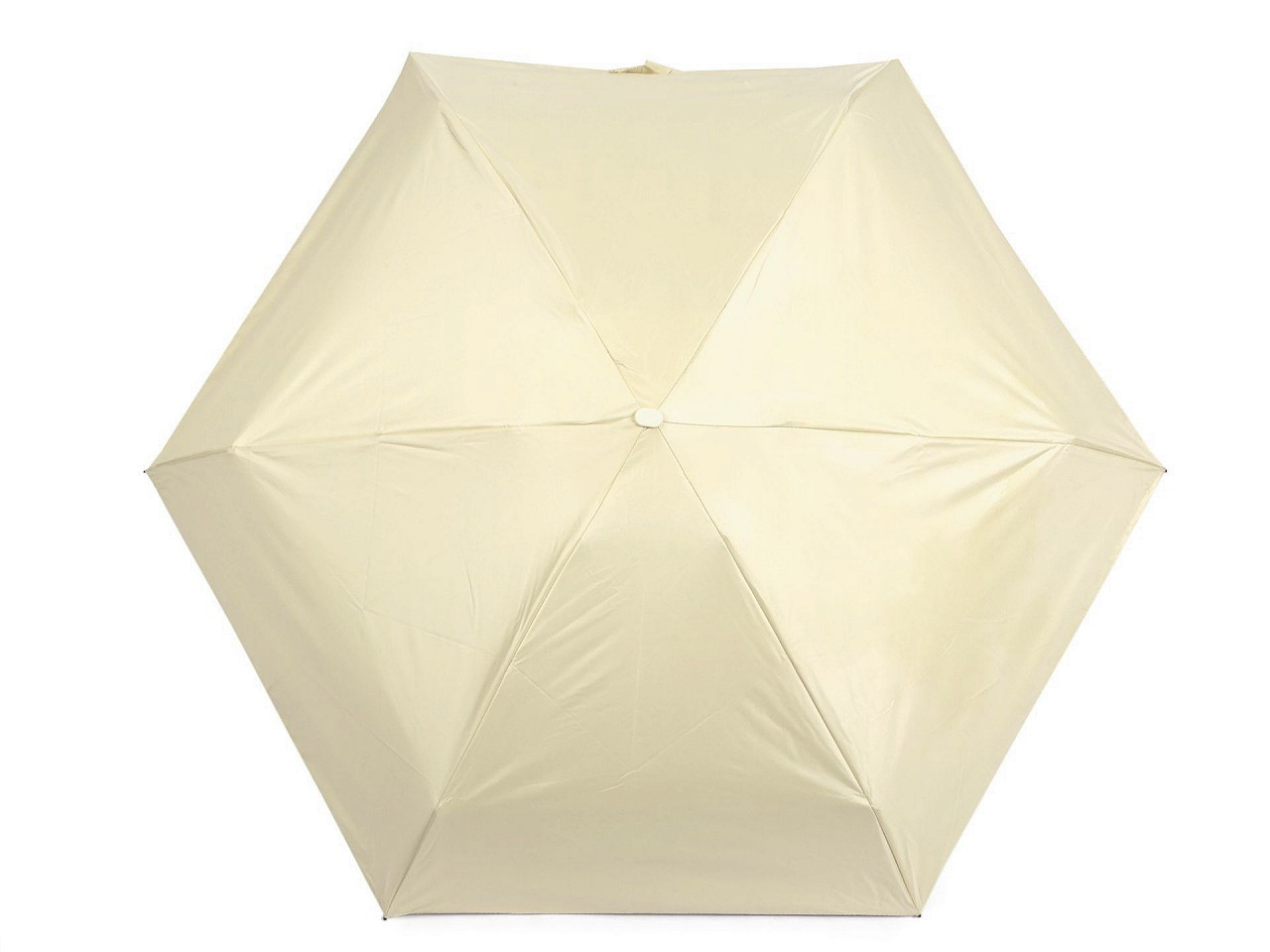 Skládací mini deštník s pevným pouzdrem, barva 1 béžová nejsv.