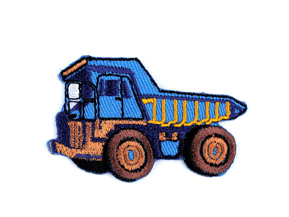 Nažehlovačka nákladní auto, traktor, bagr, vláček, míchačka, barva 9 modrá náklaďák