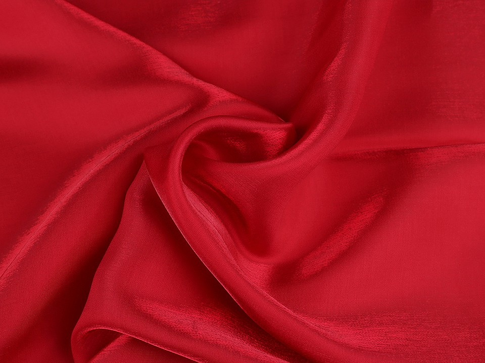 Šatovka se šanžánovým efektem BA + PES, barva 4 (2) červená